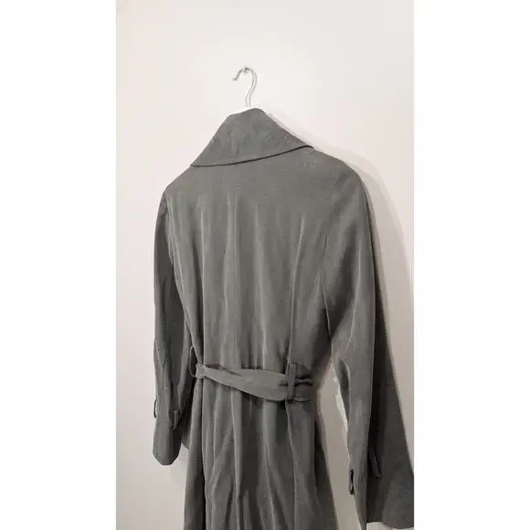 Club Monaco 'Ellayne' Trench Coat Seaweed Green Neutral Classic - Size S - Picture 4 of 9